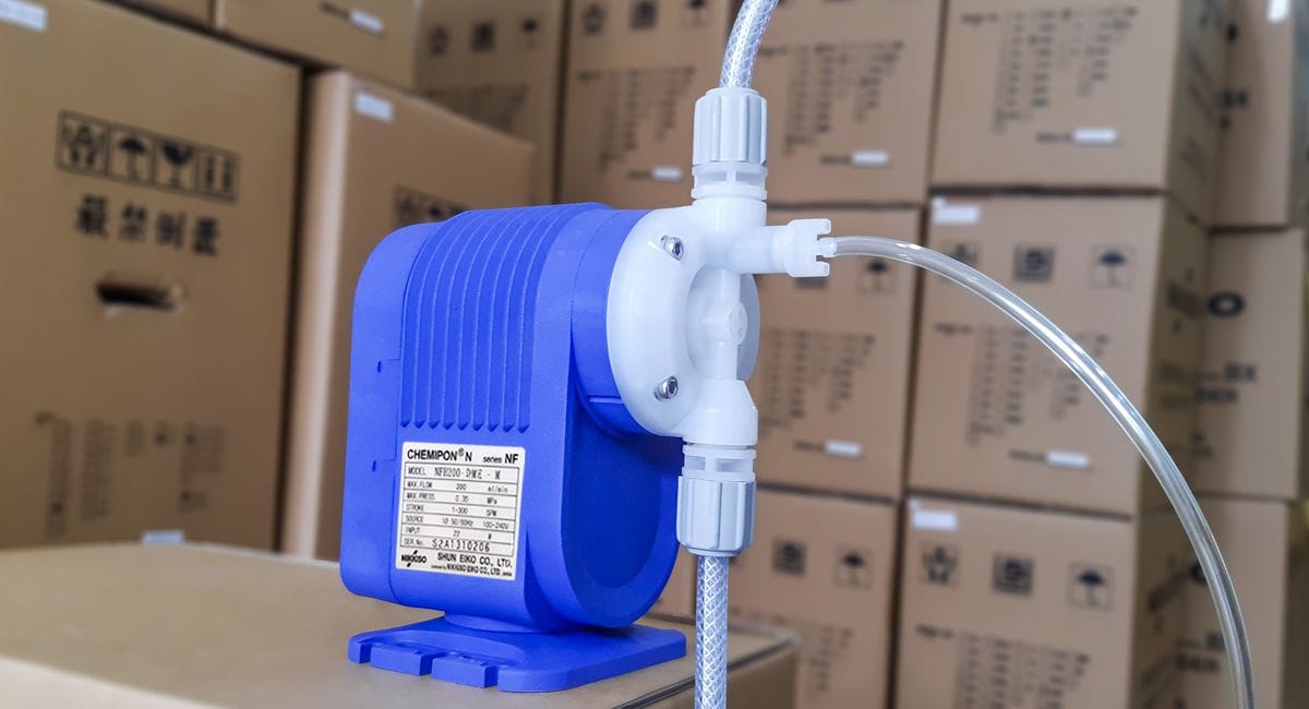 Bộ kết nối của bơm định lượng hóa chất NFH là kết nối ống mềm